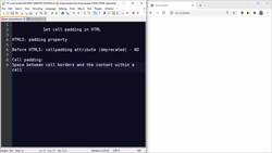 HTML Tutorial for Beginners(2022) - Set Table Cell Padding in HTML Instructional Video