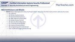CISSP® Certification Domain 3: Security Architecture and Engineering Video Boot Camp for 2022 - Web architecture and attacks Instructional Video