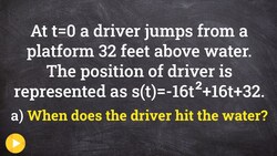 How to find the time it takes for a falling object to hit the floor Instructional Video