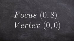 Learn to write the equation of a parabola given the focus and vertex at the origin Instructional Video