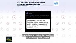 Fact check: Zelenskyy hasn't banned Trump's Truth Social platform News Clip