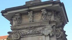 Engraved designs on a statue Stock Footage