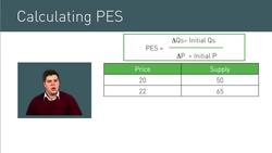 Calculating Price Elasticity of Supply Instructional Video