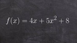 Classify a polynomial and determine degree and leading coefficient Instructional Video