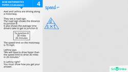 GCSE Secondary Maths Age 13-17 - Ratio, Proportion & Rates of Change: Speed, Distance, Time - Explained Instructional Video