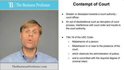 Contempt of Court Instructional Video