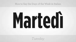How to Say the Days of the Week in Italian Instructional Video