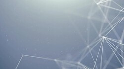 Abstract Geometric Clean White Futuristic low poly shape technology Connections Molecular, Global Business Network Design structure loop Background. business, science, technology, presentation. Stock Footage