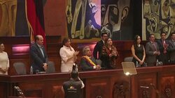 CLEAN : Ecuadorian president gives his first annual report News Clip