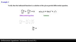 Differential Equations: Solutions (Level 4 of 4) Instructional Video