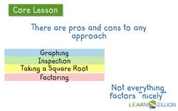 Comparing Strategies to Solve Quadratic Equations Instructional Video