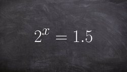 Learn how to solve an exponential equation when using the change of base formula Instructional Video