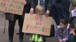 March of the Mummies: Parents who say they are forced out of work by extortionate childcare costs take to the street News Clip