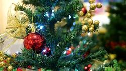 ornaments on Christmas tree Stock Footage