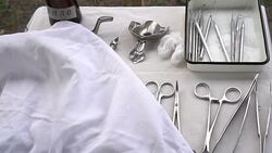 Old Dental instruments Stock Footage