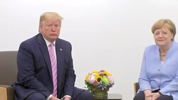 Donald Trump and Angela Merkel at the G20 Summit News Clip