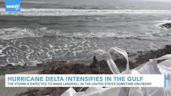 Hurricane Delta Strengthening In Gulf Prior To Landfall News Clip