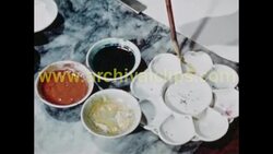 Mixing Paint Colors, 1940s Stock Footage