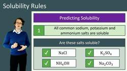 Solubility Rules: Predicting Solubility of Compounds in Water Instructional Video