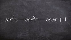 Learn how to simplify a trigonometric expression by factoring by grouping Instructional Video