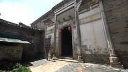 Buildings and lifestyles in Yiqian Old town, Guangchang County Stock Footage