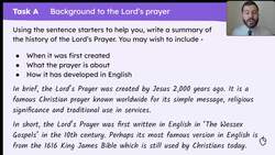 Comparing the Lord's Prayer over time Instructional Video