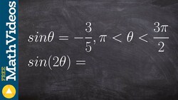 Evaluate the double angle of sine from a triangle Instructional Video