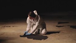 Sail from Battle of Trafalgar on display in Portsmouth Stock Footage