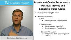Investment Center Performance: Residual Income and EVA Instructional Video