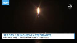 SpaceX Sends 4 Astronauts To International Space Station News Clip