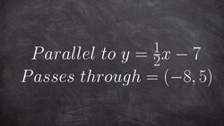 Writing the parallel equation of a line Instructional Video