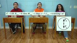 Introductory Rotational Form of Newton's Second Law Problem Instructional Video