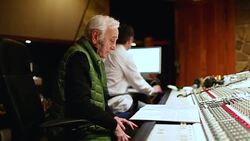 Last recording of Charles Aznavour Stock Footage