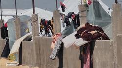 War on Gaza: Palestinian displaced families seek shelter in Rafah cemetery News Clip