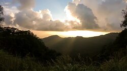 Timelapse colorful dramatic sky with cloud at sunset. Stock Footage