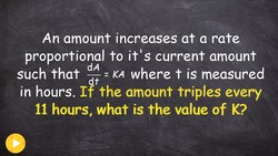 How to find the constant k of rate proportionality Instructional Video