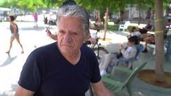 Blindfolded teddy bears displayed to represent Israeli children taken hostage News Clip