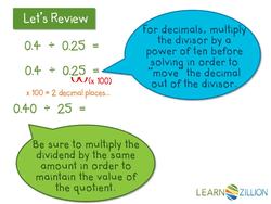 Comparing Fraction Division with Decimal Division Instructional Video