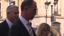 CLEAN : Femen activist denounces Brexit as UK minister Barclay visits Madrid News Clip