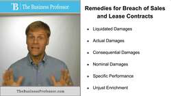 Remedies for Breach of Sales and Lease Contracts Instructional Video