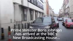 Boris Johnson arrives at BBC for The Andrew Marr Show News Clip
