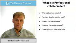 Professional Job Recruiters - What they do. Instructional Video