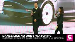 Elon Musk Shows Off His Dance Moves at Shanghai Ceremony News Clip