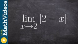 Learn to evaluate the limit of the absolute value function Instructional Video
