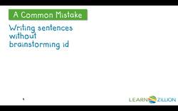 Brainstorming Ideas for a Writing Prompt: Focusing on a Topic Instructional Video