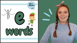 e' Words | Blending Phonics | CVC Words | e Words with Pictures | Learn to Read | British Teacher Instructional Video