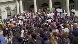 “Say No to Kavanaugh” – Protesters demand congress vote No to Kavanaugh - NYC Stock Footage