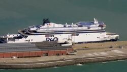 Aerials of P&O Ferries News Clip