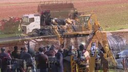 CLEAN : Israeli forces demolish Palestinian village in West Bank News Clip