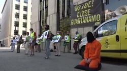 CLEAN : Amnesty International calls on Joe Biden to shut down Guantanamo at Brussels demo News Clip